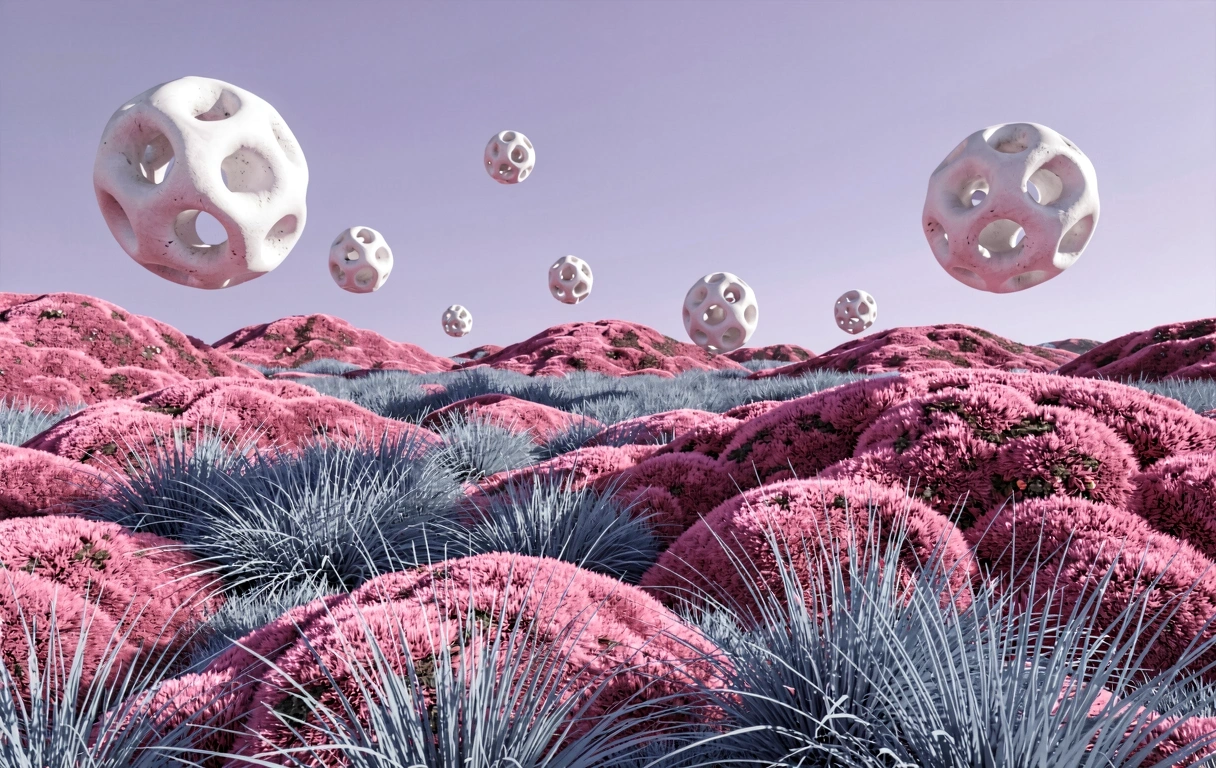 Szürreális tájkép a mentális tisztaság szimbolizálására